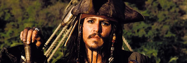 Johnny Depp em Piratas do Caribe