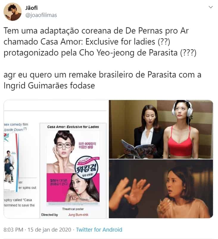 Remake coreano de De Pernas pro Ar viraliza no Twitter 