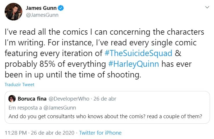 James Gunn leu muitas HQs de Esquadrão Suicida para dirigir o filme