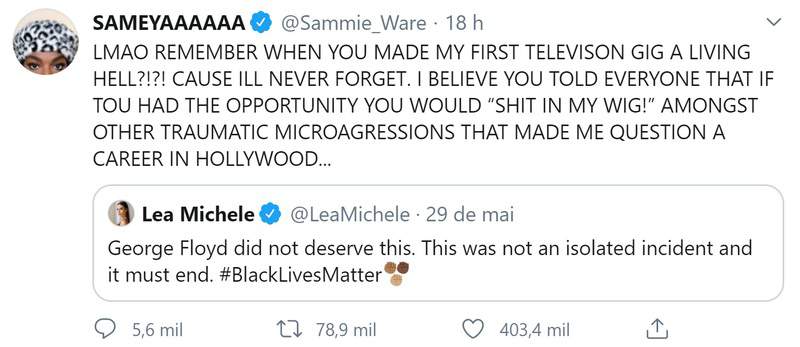Samantha Ware, de Glee, diz que Lea Michele fez da experiência "um inferno" 