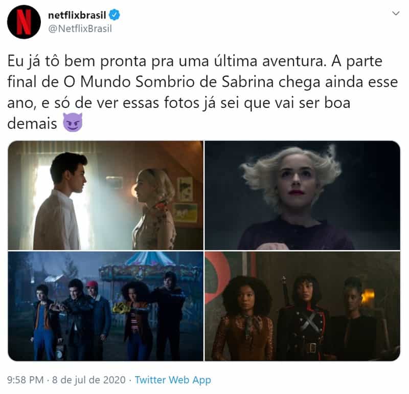 O Mundo Sombrio de Sabrina acabará na quarta parte, confirma Netflix