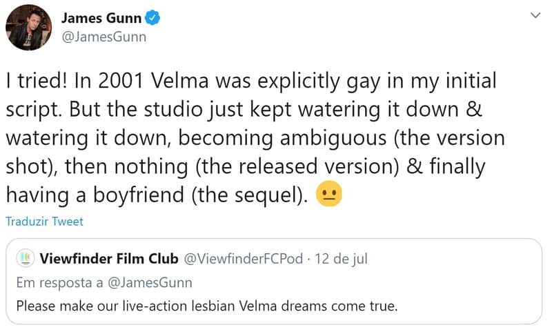 James Gunn revela que Velma era lésbica no roteiro original, mas foi vetado pelo estúdio 