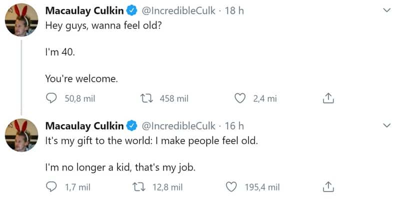Macaulay Culkin completa 40 anos e brinca com fãs no Twitter