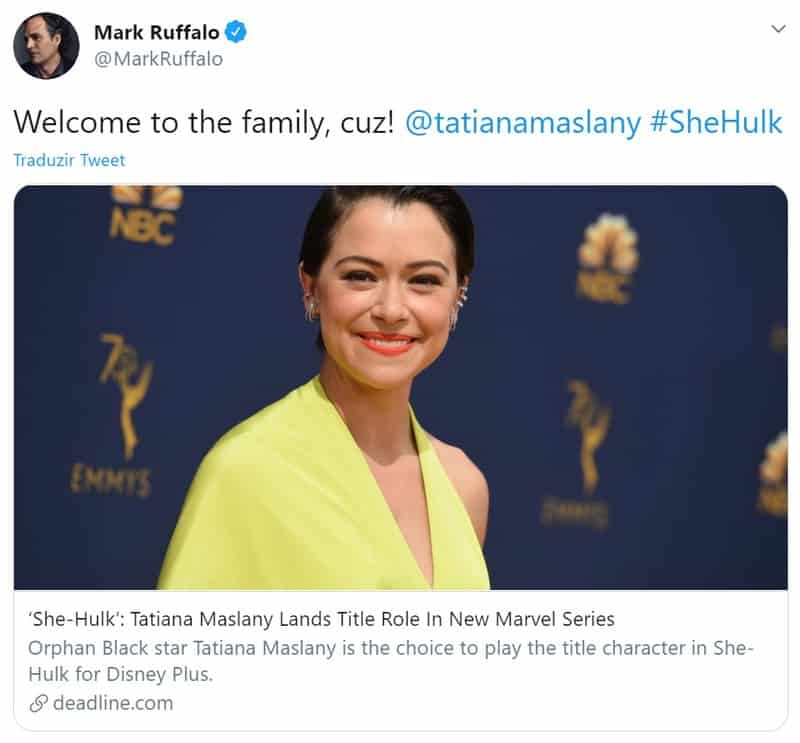 Tatiana Maslany será a estrela de She-Hulk, nova série da Disney+ 
