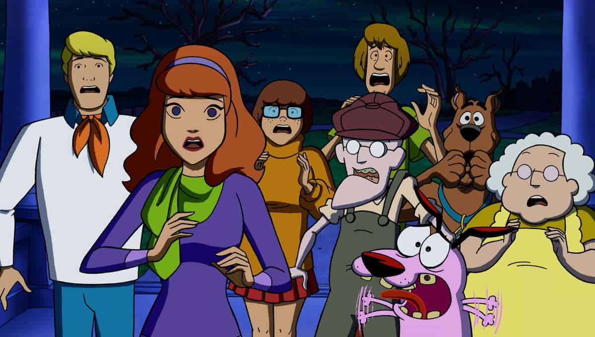 Scooby-Doo e Coragem, o Cão Covarde se conhecem em trecho do filme cross-over