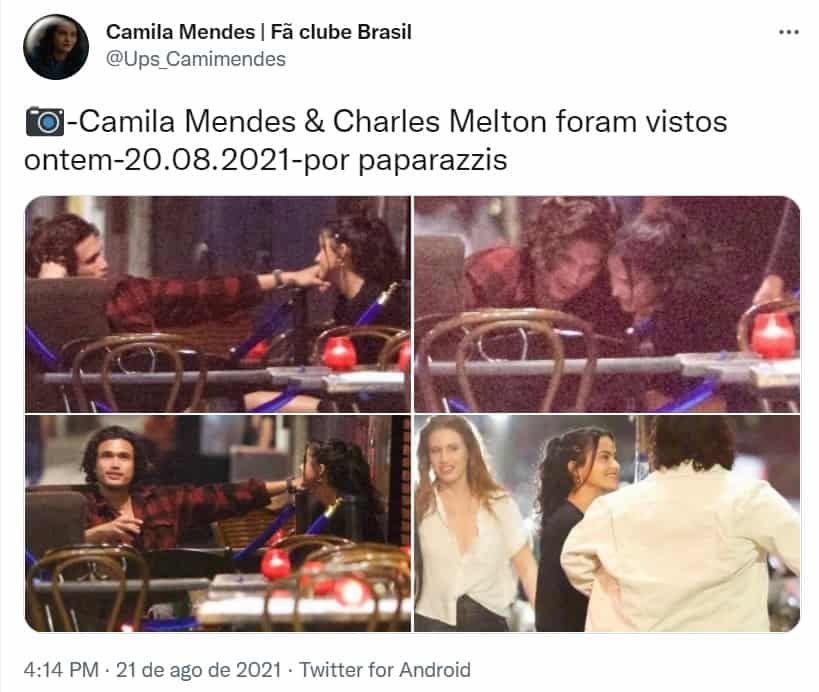 Eles voltaram? Camila Mendes e Charles Melton, de Riverdale, são vistos juntos