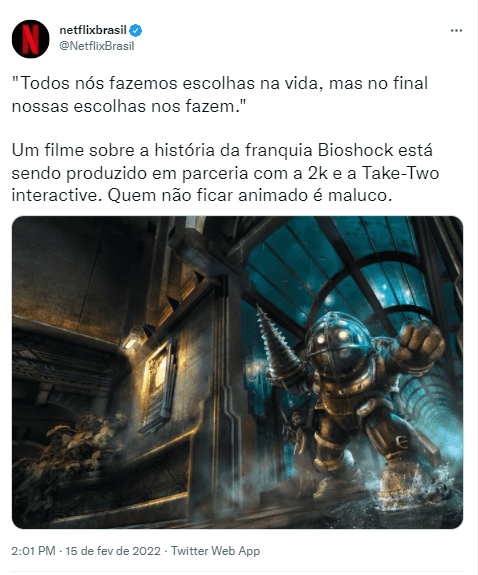Bioshock Netflix Confirma Desenvolvimento De Um Filme Baseado Na Franquia De Jogos Cinema10 