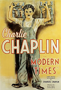 Charlie Chaplin Tempos Modernos Pôster